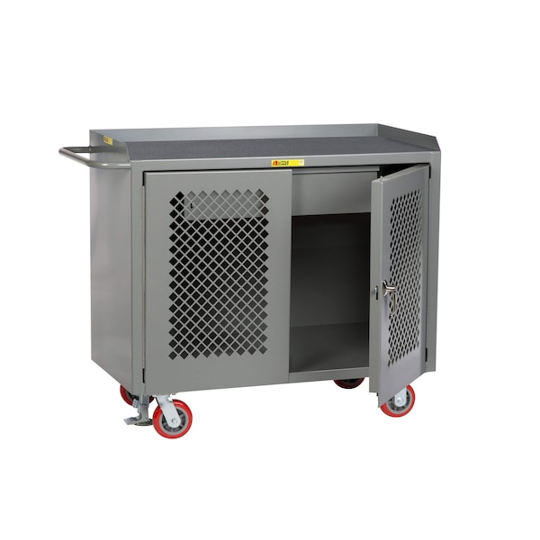 Little Giant Mobile Bench Cabinets, Perf Doors, 36"W, HD Drawer, Vinyl Mat MMP2D-2436-HDFL - main